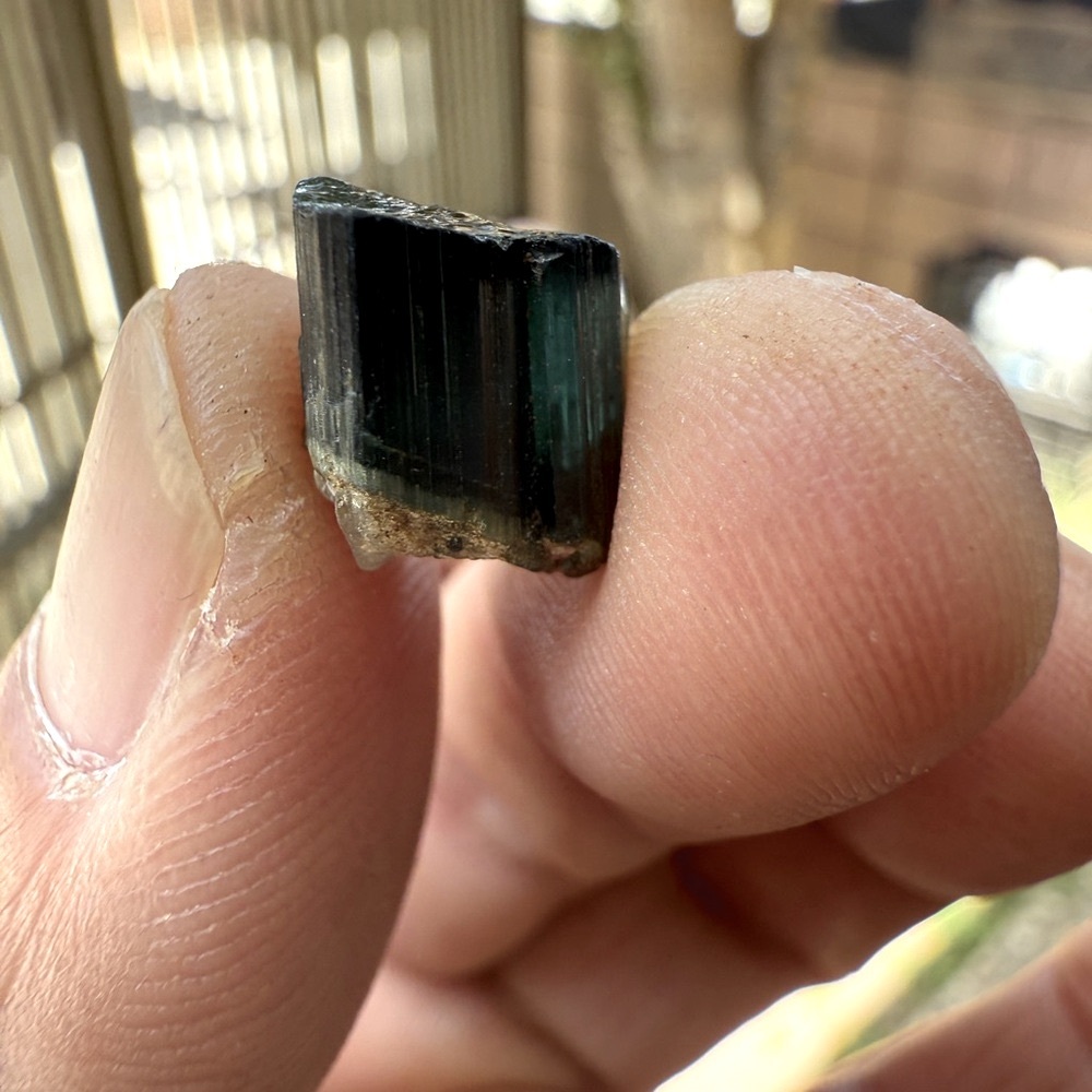 11 Carat Natural Indicolite Blue Tourmaline Crystal From Kunar Afghanistan - Picture 3 of 12
